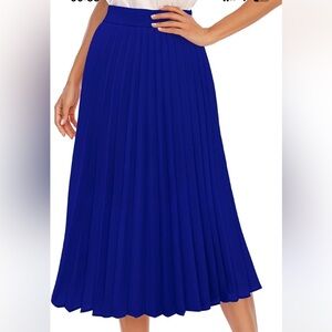 Medici Wool Blend Pleated skirt in Blue/ Cobalt Blue size 12